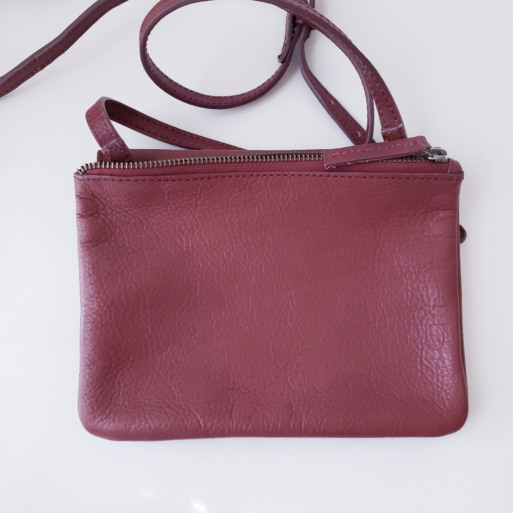 J. Jill Burgundy Leather Crossbody Bag - Picture 4 of 14